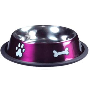 Comedouro Inox Rosa Jambo - G