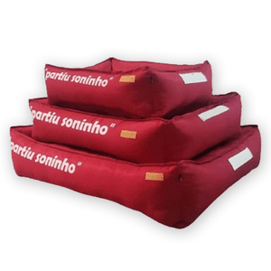 Cama Retangular "Partiu Soninho" Vermelho - G