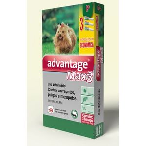 Antipulgas E Carrapatos Combo Advantage Max 3 0,4 Ml Para Cães - 4 Kg
