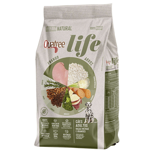 Ração Seca Quatree Life Adultos Médios e Grandes Frango 15 Kg