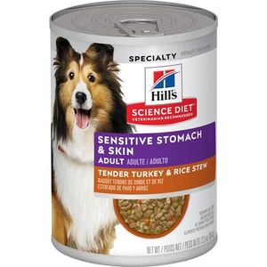 Ração Úmida Hill's Science Diet Pele Sensível Para Cães Adultos Sabor Peru E Arroz - 354 G