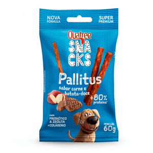 Petiscos Snacks Quatree Pallitus Carne E Batata Doce 60 g