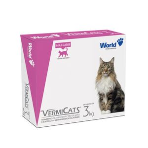 Vermicats 600 Mg Para Gatos De 3 Kg