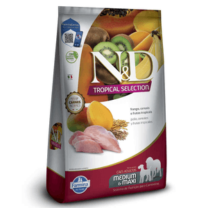 Ração Seca Nd Tropical Selection Canine Adt Md/Mx Fgo 10,1 Kg