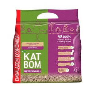 Areia Higiênica Katbom Econômico Tradicional 6kg