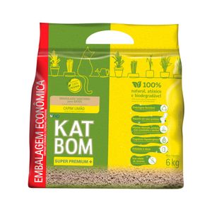 Areia Higiênica Katbom Econômico Capim Limão 6kg