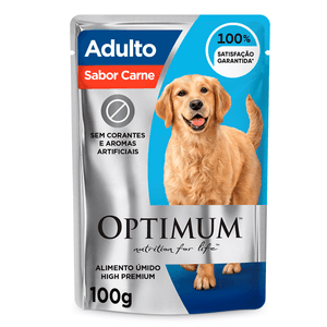 Ração Úmida Sache Optimum Caes Adulto Carne 100G