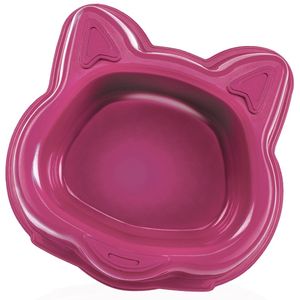 Comedouro Zooplast Face Cat 130ml Rosa