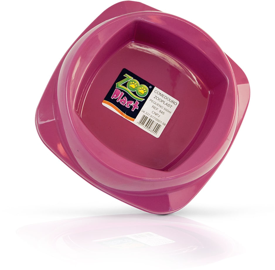 Comedouro Zooplast Grande 1600ml Rosa - American Pet