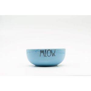 Comedouro Cerâmica Meow Pequeno Azul 190ml