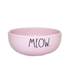 Comedouro Cerâmica Meow Pequeno Rosa 190ml