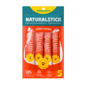Petisco NaturalStick Gato Salmão Com 5 Unidades
