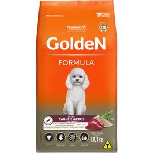 Ração Golden Cães Pequeno Carne Arroz 10,1kg