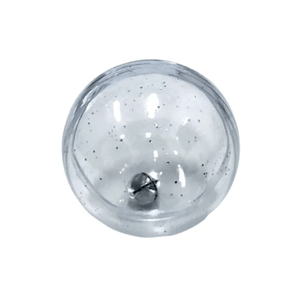 Bolinha Acrílica Glitter Com Guizo Solapa - Transparente