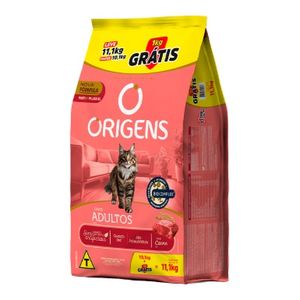 Ração Origens Gato Adulto Carne 11,1Kg