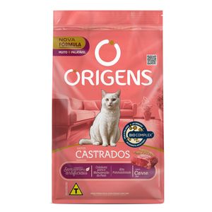 Ração Seca Origens Gatos Castrados  Carne - 1Kg