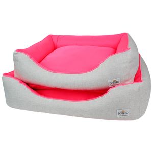 Cama Linho Clean Bonito Pra Cachorro Rosa Fluor M