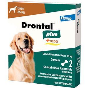 Drontal Plus Sabor Carne 35Kg 2 Comprimidos