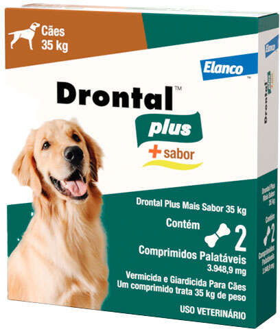 Drontal Plus Sabor Carne 35Kg Comprimidos American Pet