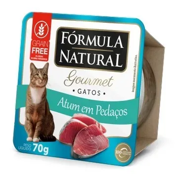 Ração Úmida Fórmula Natural Gourmet Gatos Adultos Atum 70g